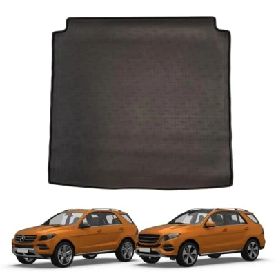 Abbildung von Travall Kofferraumwanne Kompatibel Mit Mercedes Benz M (2011 2015) GLE (2015 2019) Premium Auto spezifische Kofferraummatte wasserdicht schwarzer Gummi für jedes Wetter hundefreundlich