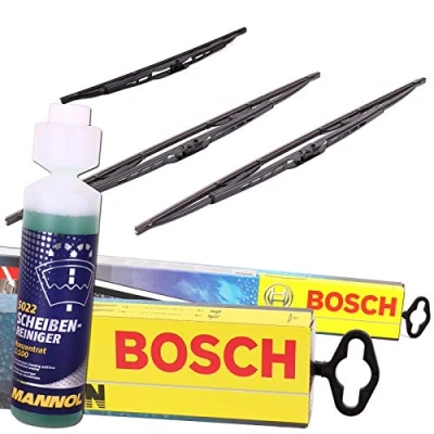 Abbildung von Bosch Scheibenwischer Heckwischer Vorne + Hinten, Aerotwin Spoiler A581S H402, Wischer Scheibenwischerblätter Set für Frontscheibe und Heckscheibe, Passend OPEL MERIVA B (S10)