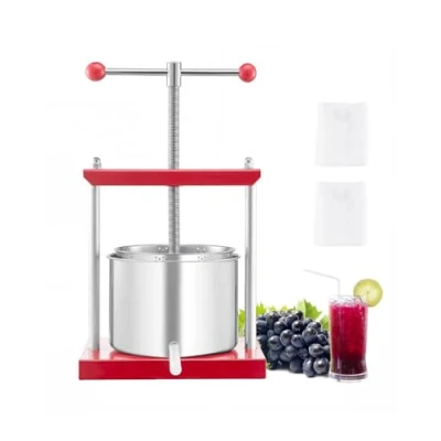 Abbildung von VEVOR Obstweinpresse Manuelle Presse Weinherstellung 6L Edelstahl Obstmühle