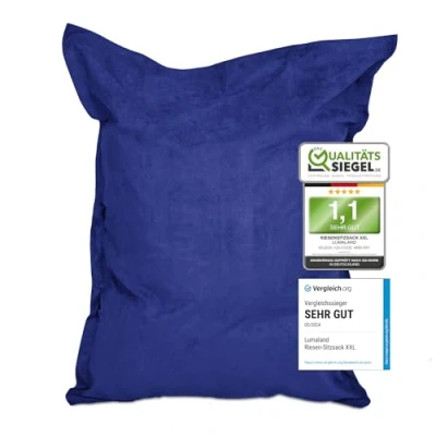 Abbildung von Lumaland Sitzsack Luxury Riesensitzsack XXL Bodenkissen, 380L 140x180cm waschbar wasserfest In &amp; Outdoor 5 Jahre Garantie