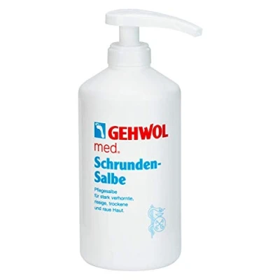 Abbildung von GEHWOL med. Schrunden Salbe, Pflegesalbe verhornte, rissige, trockene, raue Haut, 500 ml mit Spender