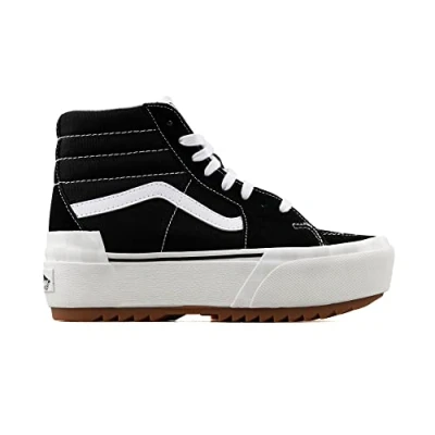 Abbildung von Vans SK8 Stacked Sneaker high, Damen, Größe: 38.5, Black/blanc de blanc Leder und textil