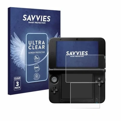 Abbildung von Savvies 6 Stück Schutzfolie für Nintendo 3DS XL SPM7800 Displayschutz Folie Ultra Transparent