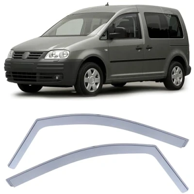 Abbildung von Windabweiser Regenabweiser Windschutz Hell für VW Caddy 3 2K 04 15