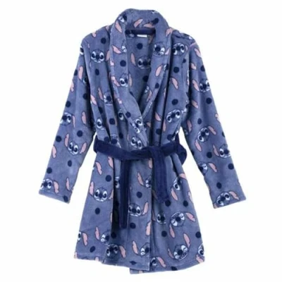 Abbildung von Disney Unisex Kids Stitch Kinder Bademantel Morgenmantel, Blau, 5 Jahre