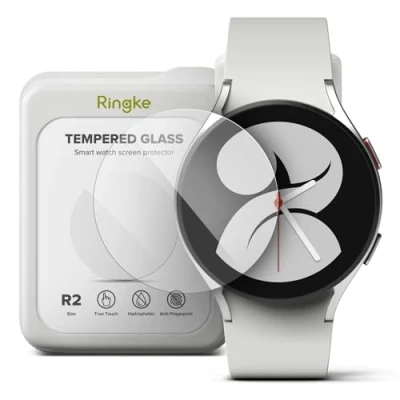 Abbildung von Ringke Invisible Defender Glass [4er Pack] Kompatibel mit Galaxy Watch 4 40mm Panzerglas Schutzfolie Bezel Styling