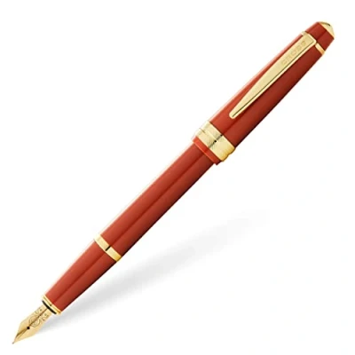 Abbildung von Cross Bailey Light Füllfederhalter (Federstärke XF, inkl. Geschenkverpackung) Bernstein Lack mit goldfarbenen Beschlägen