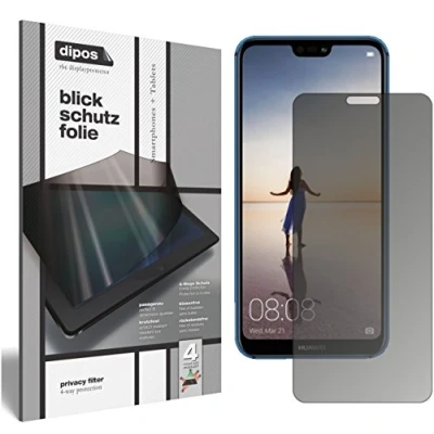 Abbildung von dipos I Blickschutzfolie matt kompatibel mit Huawei P20 Lite Sichtschutz Folie Display Schutzfolie Privacy Filter