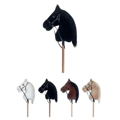 Abbildung von RL24 Hobby Horse Pferde IRHFree Spirit von Imperial Riding Steckenpferd Spielpferd aus Plüsch m. Holzstock &amp; kurzer Mähne Stockpferd ohne Griffe Rollen Horsing Schwarz