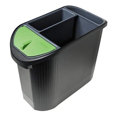Abbildung von Exacompta Papierkorb Top Line Öko 26L schwarz/anthrazit