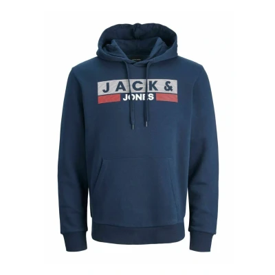 Abbildung von Jack &amp; Jones Jjecorp LOGO PS Kapuzenpullover Navy blazer, Herren, Größe: 4XL, blazer