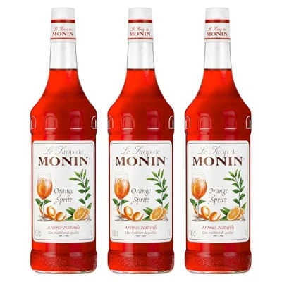 Abbildung von Monin Sirup Orange Spritz (3 x 1,0 L) 3er Pack Sommergetränk Erfrischendes Aroma Cocktails Limonaden