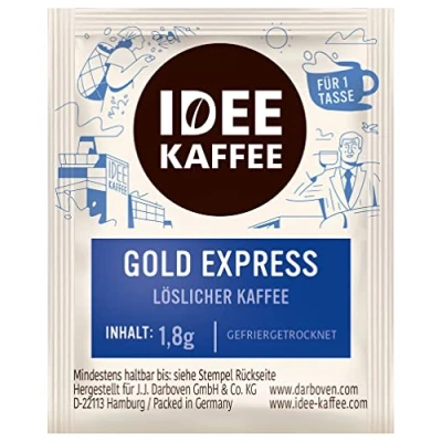 Abbildung von Instantkaffee GOLD EXPRESS in Einzelportionen von Idee Kaffee, 500x1,8g