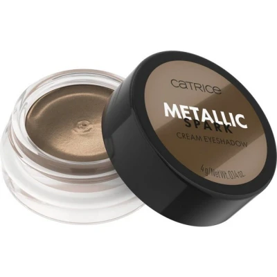 Abbildung von Catrice Metallic Spark Cream Eyeshadow, Lidschatten, Nr. 020, Braun, langanhaltend, Expressergebnis, hochpigmentiert, vegan, ohne Mikroplastikpartikel, Nanopartikel frei, Parfüm, 3er Pack (3x4g)