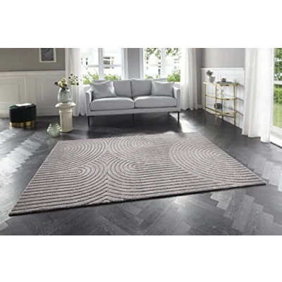 Abbildung von ELLE DECORATION Designteppich &quot;Panglao&quot;, rechteckig, Flauschiger Kurzflor, Hoch Tief Effekt, Modern, Weich, Wohnzimmer