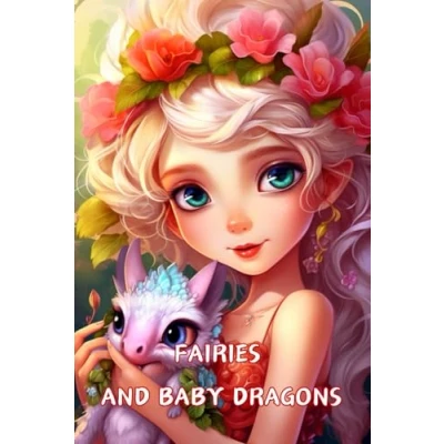 Abbildung von Fairies and Baby Dragons Coloring Book For Teens: Featuring Enchanted Adorable