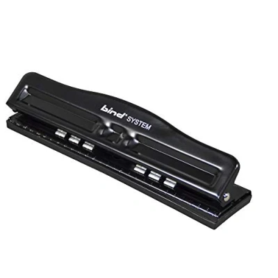 Abbildung von BIND Lochstanzer 1 Systemlocher T5005 Für A5 A4 Formate schwarz, 2 , 4 6 fach Lochung, bis
