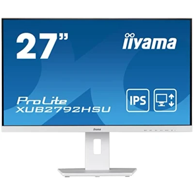 Abbildung von iiyama ProLite XUB2792HSU W5 68,6cm 27 Zoll IPS LED Monitor Full HD VGA HDMI DP USB2.0 Ultra Slim Line Höhenverstellung Pivot weiß