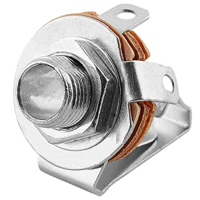 Abbildung von BestPlug Audio Mono Aux in Out 6,3mm Klinke Einbaubuchse Terminal weiblich 3pol, Metallausführung
