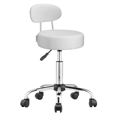 Abbildung von Casaria Drehhocker, Lehne Höhenverstellbar 10cm Polsterung 360C Drehbar 46 60cm Sitzhöhe