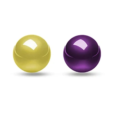 Abbildung von Perixx PERIPRO 303X2C 1.34 Inches Trackball 2 pcs Pack Replacement Ball for M570, M575, PERIMICE 517/520/717/720, and Other 1.34inches Mouse Glossy Purple Yellow