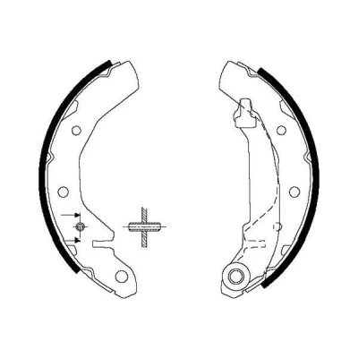 Abbildung von KAVO PARTS KBS 1407 Bremsbacken 180 30 CHEVROLET: Matiz, Spark, DAEWOO: Matiz I Schrägheck, Kastenwagen