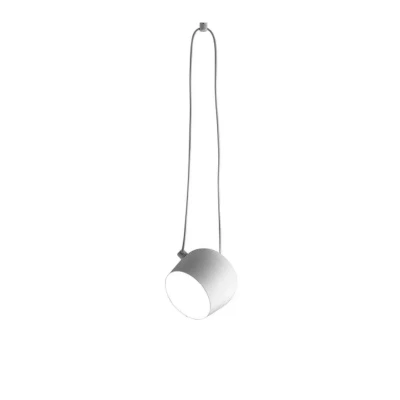 Abbildung von Flos Aim Small Sospensione Deckenleuchte LED aus Aluminium und Polycarbonat in der Farbe Weiß 16Watt, Maße: 17cm x 14,9cm, F0095009