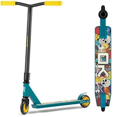 Abbildung von SOKE Stunt Scooter GO! Kick mit ABEC 9 Kugellager Tretroller Trick Roller für Erwachsene und Kinder Zweirad Freestyle Cityroller 2 Räder Tragkraft 100kg (Schwarz)