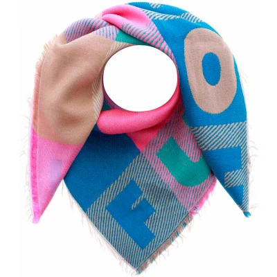 Abbildung von Zwillingsherz Viereck Pietra Schal, Damen, Größe: One Size, Blau