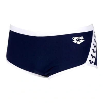 Abbildung von ARENA Herren Badehose Badeshorts Schwimmhose Icons Swim Low Waist Short Solid, Farbe:Navy, Wäschegröße:6, Artikel: 710 Navy/White