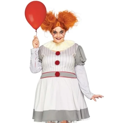 Abbildung von Leg Avenue Kostüm Clown Penny, Penny weiß, wie man Leute erschreckt
