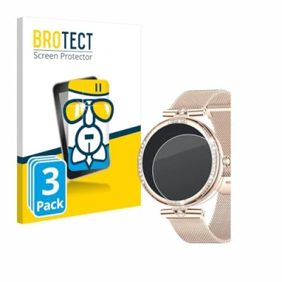 Abbildung von BROTECT Schutzglas für Shepatio Smartwatch 1.19&quot; (3 Stück) Schutzfolie Panzer Folie Glas [Extrem Kratzfest 9H, Anti Fingerprint