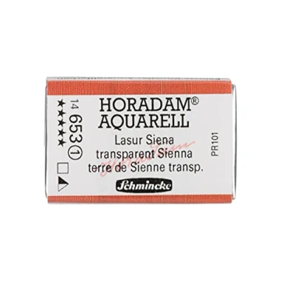 Abbildung von Schmincke HORADAM® AQUARELL feinste Künstler Aquarellfarben, 653 Lasur Siena, 14 043, 1/1 Näpfchen