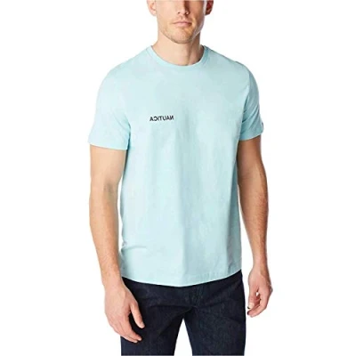 Abbildung von Nautica Herren Short Sleeve Solid Crew Neck T Shirt Poloshirt, Harbor Mist, XX Large