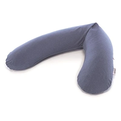 Abbildung von Das Original Theraline Stillkissen 190 cm Polyester Hohlfaser Füllung inklusive Bezug Melange navyblau
