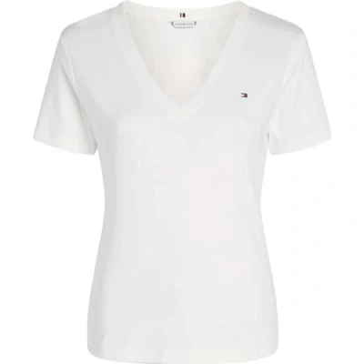 Abbildung von Tommy Hilfiger NEW SLIM CODY Tshirt print, Damen, Größe: XXS, Ecru