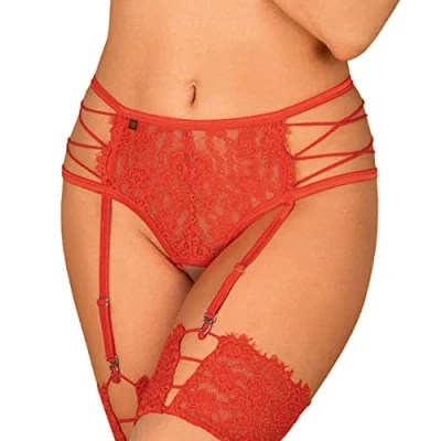 Abbildung von Straps String ouvert „Rediosa“ aus weicher Stretchspitze