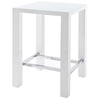 Abbildung von MCA furniture Bartisch &quot;Jam&quot;, weiß hochglanz, Küchentisch, Stehtisch mit Sicherheitsglas