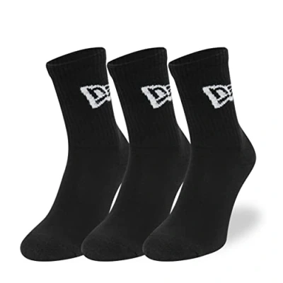 Abbildung von New Era FLAG CREW Socks 3PACK Unisex Socken, Größe: 35 38, Black