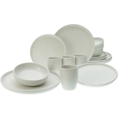 Abbildung von CreaTable Kombiservice &quot;Uno&quot;, (Set, 16 tlg., Kaffeeservice und Tafelservice im Set, für 4 Personen), seidenmatte Oberfläche, jedes Stück ein Unikat