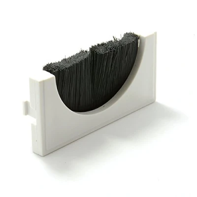 Abbildung von 50 mm x 25 Kabel Eintritt 180 Pinsel Platte/Insert Für Unterputzdose Schild Weiß [25x50 Brush Plate]