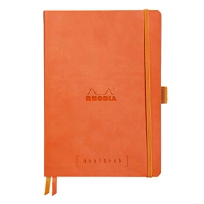 Abbildung von Rhodia 117583C Notizheft Goalbook (DIN A5, 14,8 x 21 cm, Dot, praktisch und trendige, mit weichem Deckel, 90g weißes Papier, 120 Blatt) 1 Stück, Rot