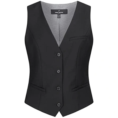 Abbildung von Daniel Hechter Damen Weste Tailored Modern Fit Schwarz Modell 30940 Corporate Fashion Größe 42