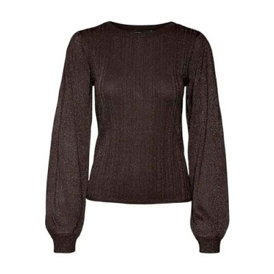Abbildung von VERO MODA Damen VMTALIA LS O Neck Pullover Strickpullover, Chocolate Torte/Detail:W. DTM Lurex, Small