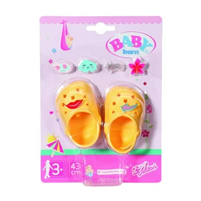 Abbildung von Zapf Creation® Puppenkleidung 828311 A BABY born Holiday Schuhe mit Pins 43 cm gelb