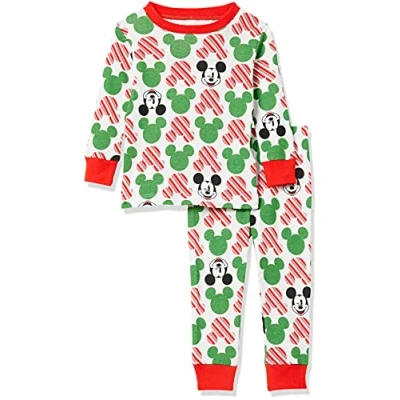 Abbildung von Amazon Essentials Disney Marvel Star Wars Unisex Baby Eng anliegende Baumwoll Schlafanzüge, Mickey Holiday And Kids, 24 Monate