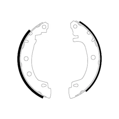 Abbildung von TEXTAR 91049500 Bremsbacken 203,2 38 ohne Handbremshebel mit Zubehör RENAULT: MEGANE 1 Cabriolet, 1, Classic