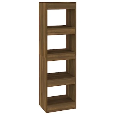 Abbildung von vidaXL Bücherregal Raumteiler Standregal Aktenregal Wandregal Regal Raumtrenner Aufbewahrung Büroregal Mehrzweckregal Braun Eichen Optik 40x30x135cm