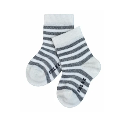 Abbildung von Falke BABY Stripe Everyday Socken für Kinder, Größe: 74/80, Off white