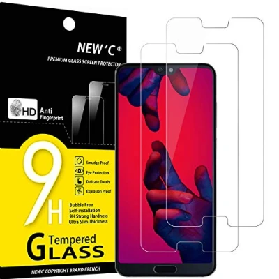 Abbildung von NEW&#039;C 2 Stück, Panzer Schutz Glas für Huawei P20 Pro, Frei von Kratzern, 9H Härte, HD Displayschutzfolie, 0.33mm Ultra klar, Ultrabeständig